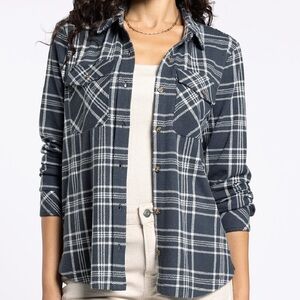 New w tags. Cassian plaid flannel Thread and Supply. Charcoal navy